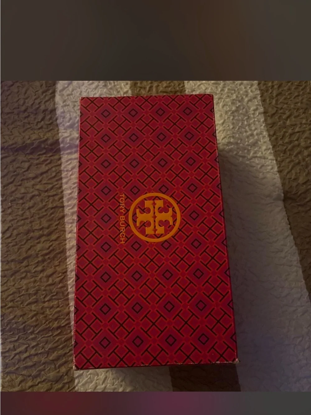 RARE Tory Burch Brown Metallic Logo Slide Sandals